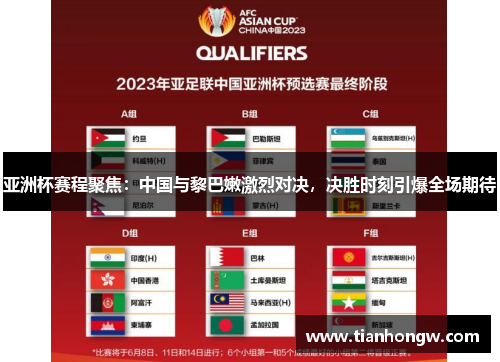 亚洲杯赛程聚焦:中国与黎巴嫩激烈对决,决胜时刻引爆全场期待